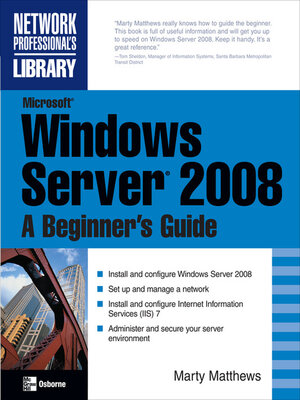 cover image of Microsoft Windows Server 2008